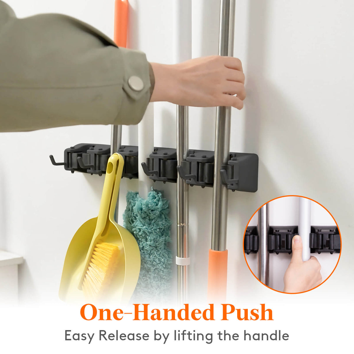 Mop and Broom Holder Wall Mount Lifewit Lifewitstore