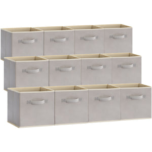 Lifewit Collapsable Fabric Cube Storage Bins, 13/11 Inches, 12 Packs