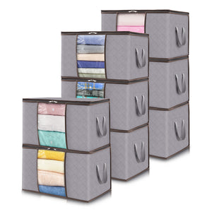 Lifewit Storage Bags Moving Boxes Wardrobe Storage Organiser with Reinforced Handle, 50L, 4 Pack