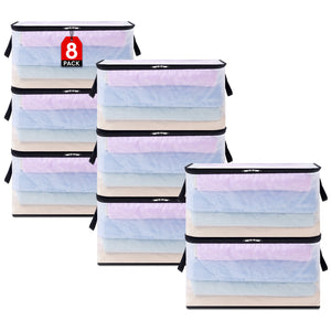 Lifewit Plastic Clothes Storage Bags, Foldable Storage Containers Closet Organizers, 6 Pack, 60L