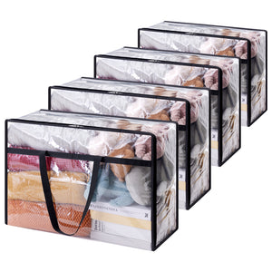 Lifewit Clear Clothes Storage Bags, Plastic Blanket Storage Bags, 4 Pack, 40L