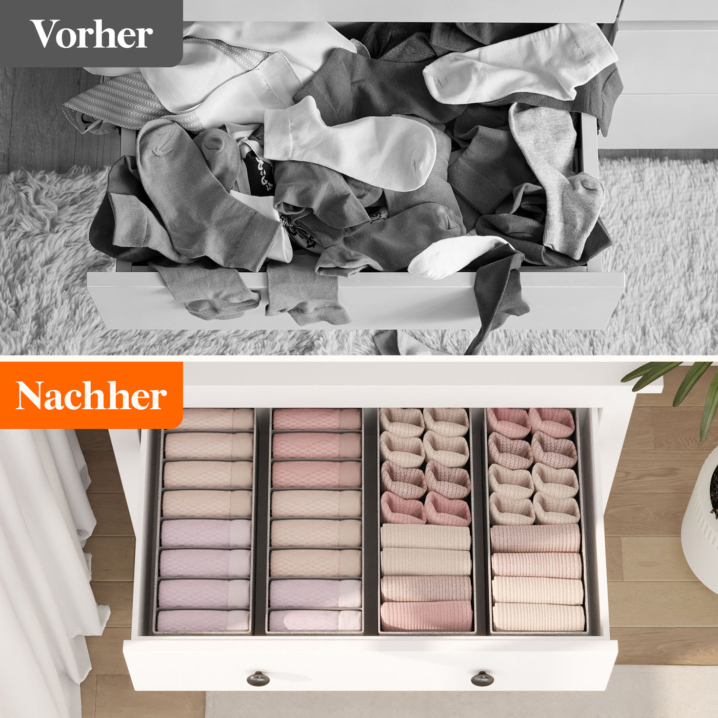 Lifewit 21-teiliges Schubladen-Organizer-Set – Verstellbare Kunststoff-Trenner In 4 Größen, Transparent, Für Küche, Bad