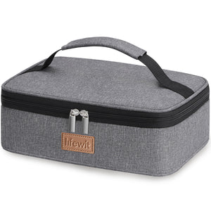 Lifewit Small Insulated Lunch Bag for Men and Women, Black 4L Waterproof Reusable Cooler
