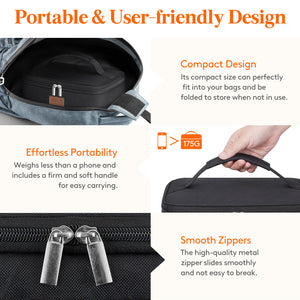 Lifewit Small Insulated Lunch Bag for Men and Women, Black 4L Waterproof Reusable Cooler