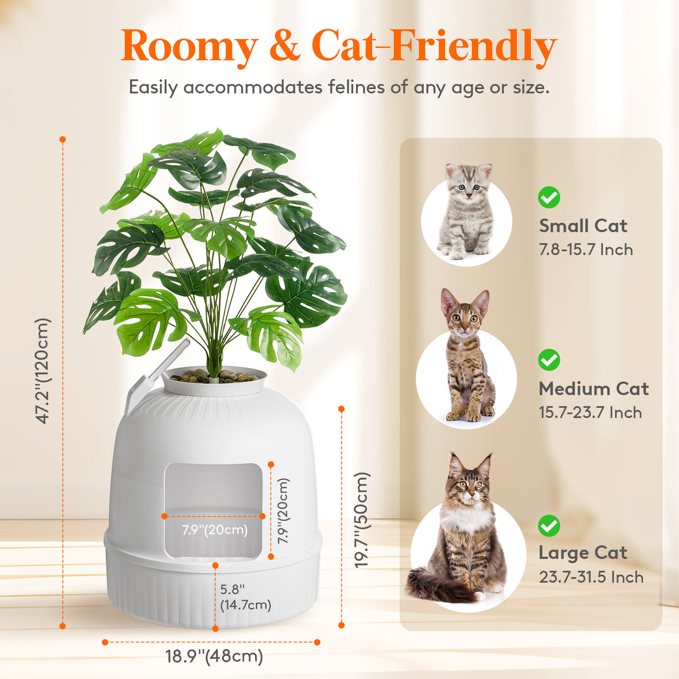 cat litter in plant pots White Hidden Litter Box with Faux Plants and Shovel