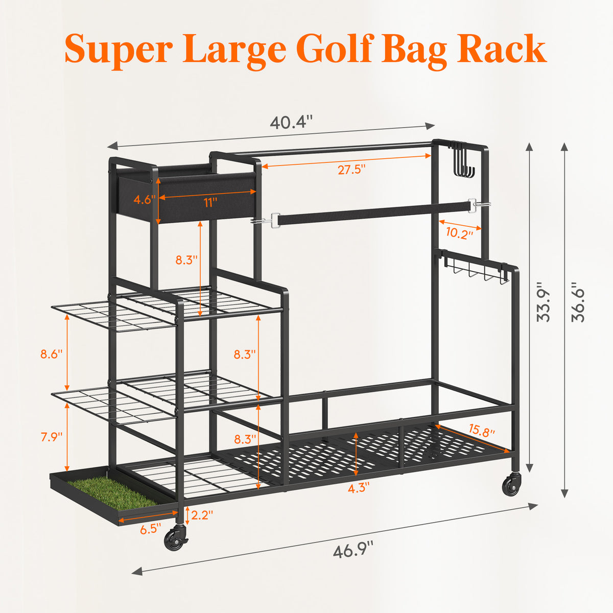 Golf Bag Storage Rack with Wheels, Golf Bag Stand - Lifewit – Lifewitstore