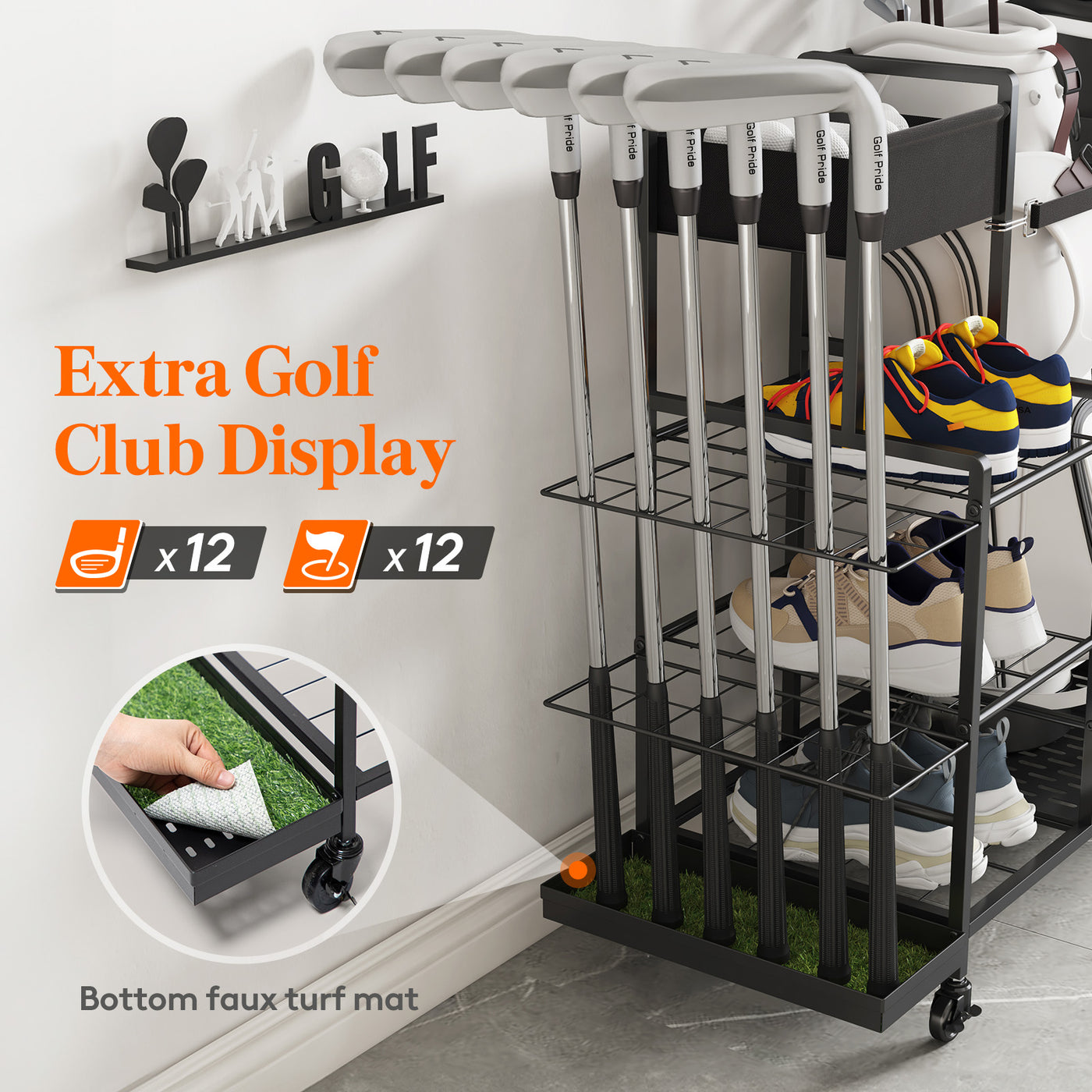 Golf Bag Storage Rack with Wheels, Golf Bag Stand - Lifewit – Lifewitstore