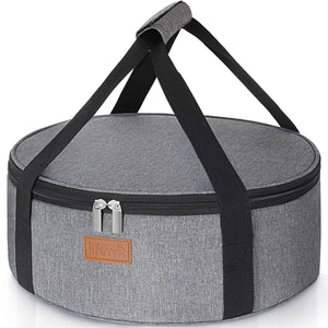 Lifewit Insulated Single Decker Round Casserole Carrier, Portable Pie Bag