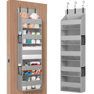 Lifewit 1-Pack 5-Tier Clear Window Hanging Storage Rack with 4 Mesh Side Pockets