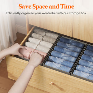 Lifewit 6 Compartment Foldable Wardrobe Organizer with Support Board