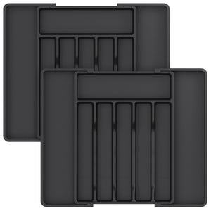 Lifewit Silverware Drawer Organizer, Utensil Flatware Cutlery Holder Tray Organizer for Kitchen Drawer