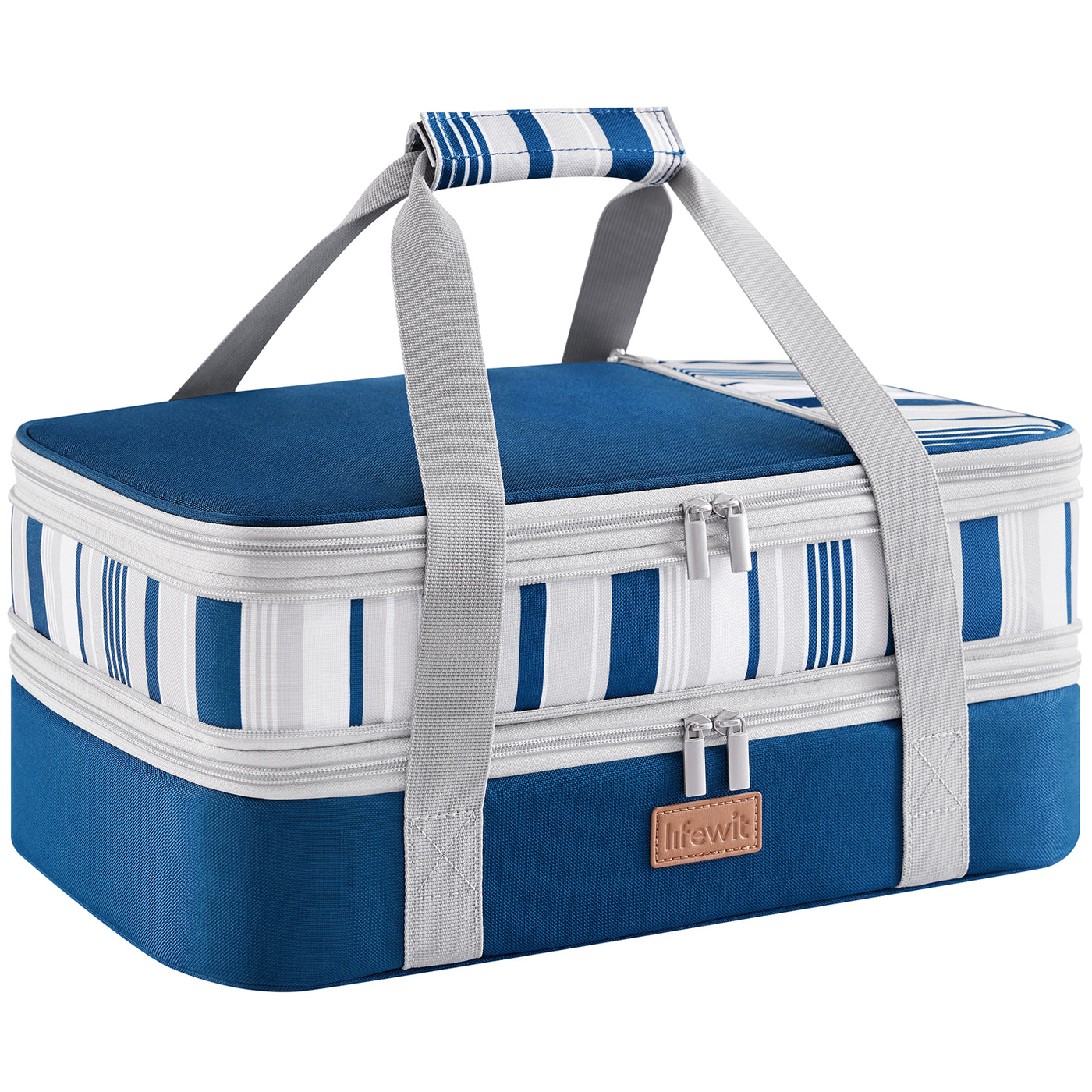 Insulated Double Casserole Carrier Thermal Lunch Tote