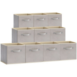 Lifewit Fabric Storage Cubes With Lids, 9 Inch Foldable Bins