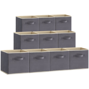 Lifewit Fabric Storage Cubes With Lids, 9 Inch Foldable Bins
