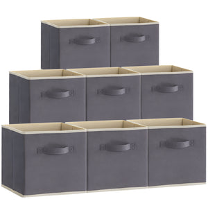 Lifewit Collapsable Fabric Cube Storage Bins, 13/11 Inches, 8 Packs