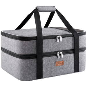 Lifewit best insulated casserole carrier,casserole dish with lid and carrying case