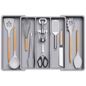 Lifewit best utensil drawer organizer, plastic storage dividers