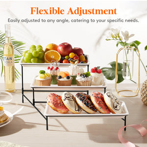 Lifewit 3 tier White Plastic Food Serving Tray