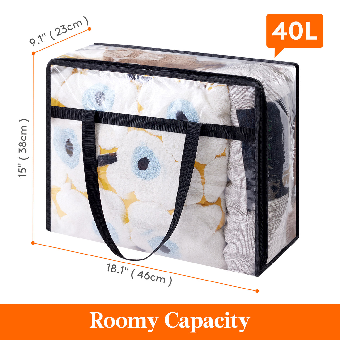 Clear Clothes Storage Bags, Plastic Blanket Storage Bags - lifewit