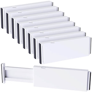 Lifewit Drawer Dividers for Clothes, Plastic Drawer Organizer for Kitchen/Desk/Closet/Silverware