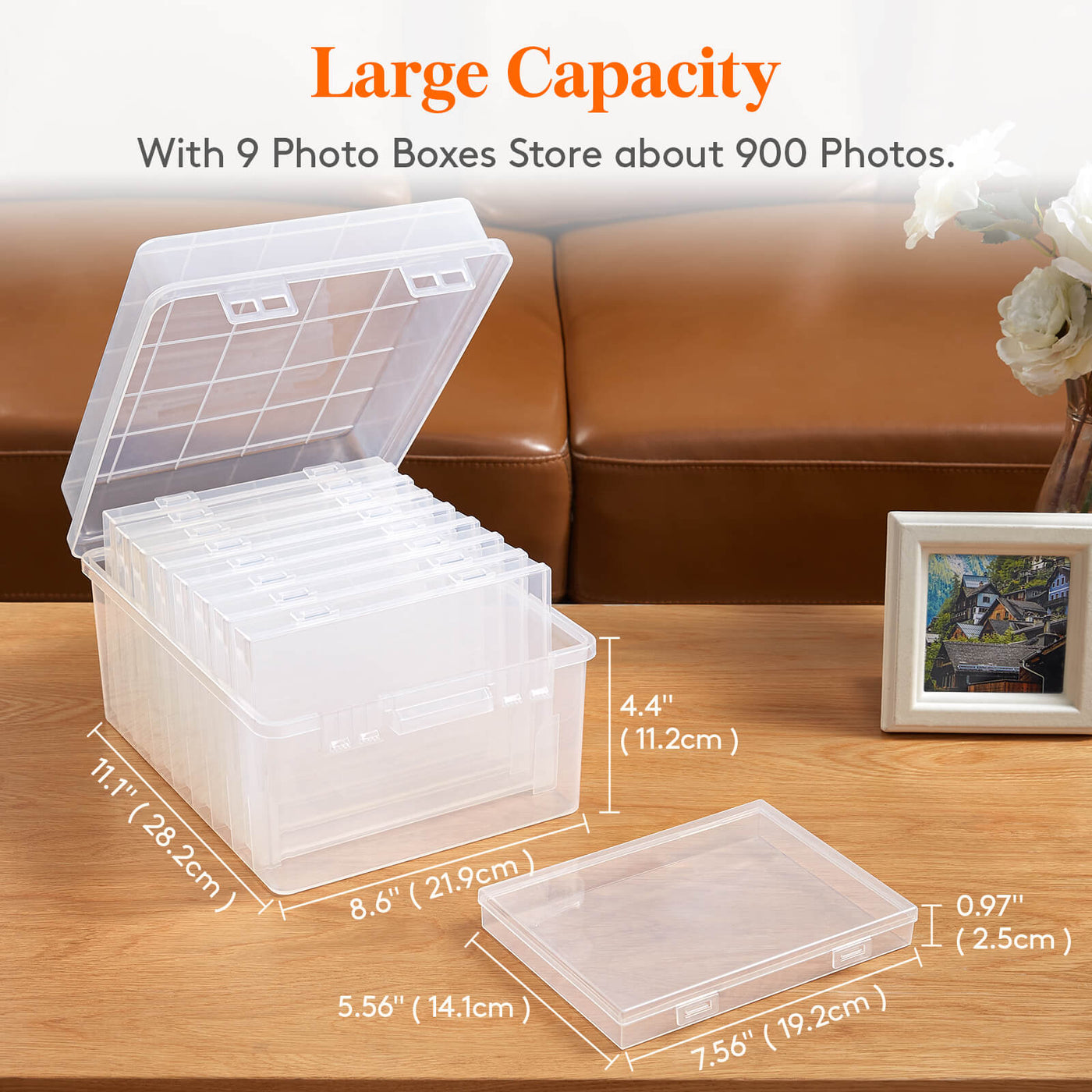 1 pack Photo Storage Box Photo Storage Boxes for 5X7 Pictures Photo  Organizer Photo Keeper Container Box Craft Storage Boxes Picture Storage  Containe