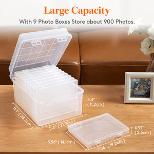 Lifewit Photo Storage Organizer Box, 5''x7'' Photo Keeper Boxes