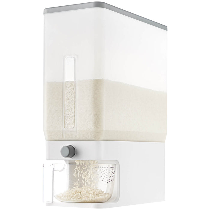 Lifewit Clear Rice Dispenser Container, 25.4 Lbs Cereal Grain Storage Container