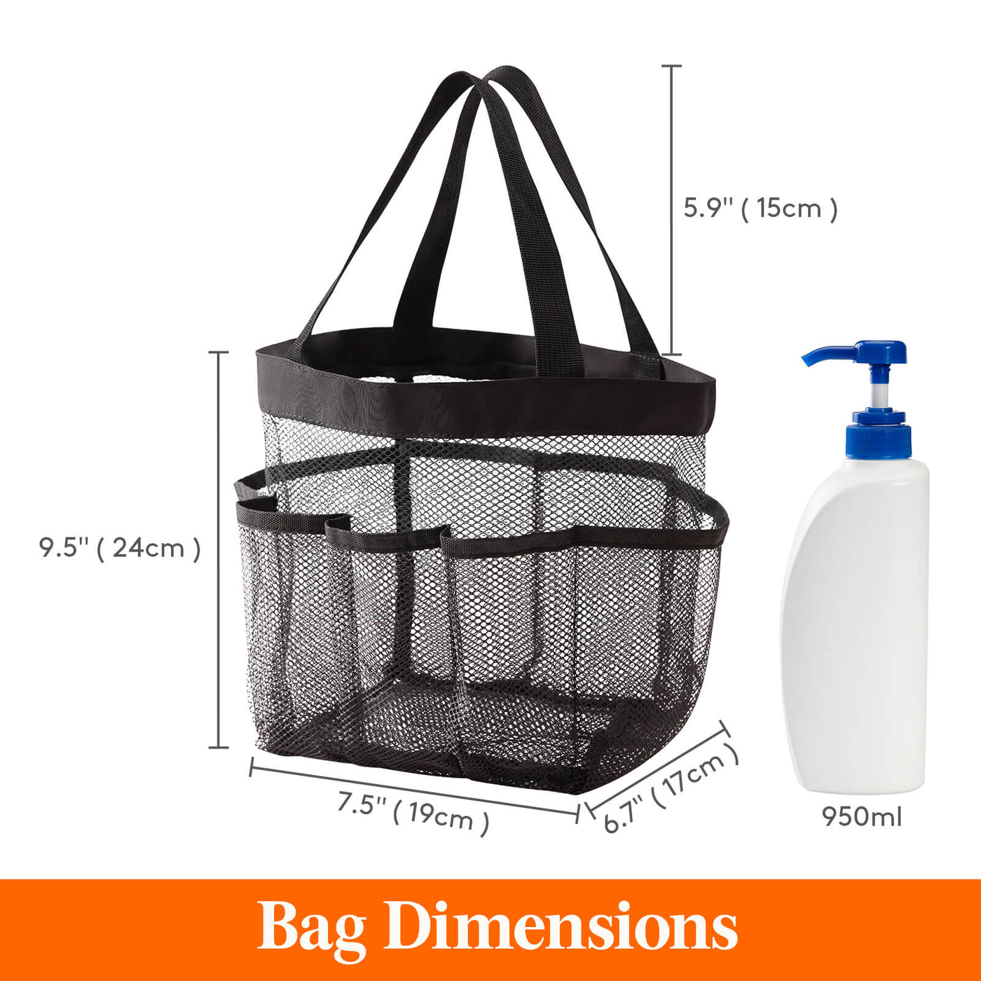 Shower Caddy Portable - Mesh Shower Caddy, Shower Caddy Dorm, College  Essentials Hanging Bathroom Organizer Basket for Accessories, Men & Women