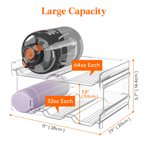 Lifewit Stackable Water Bottle Organizer for Cabinet, Extra Large Water Bottle Holder