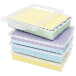 Lifewit Plastic Storage Containers With Lid, Paper Storage Organizer