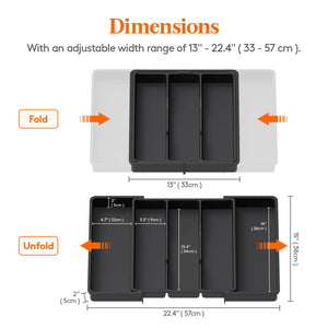 Lifewit best utensil drawer organizer, plastic storage dividers