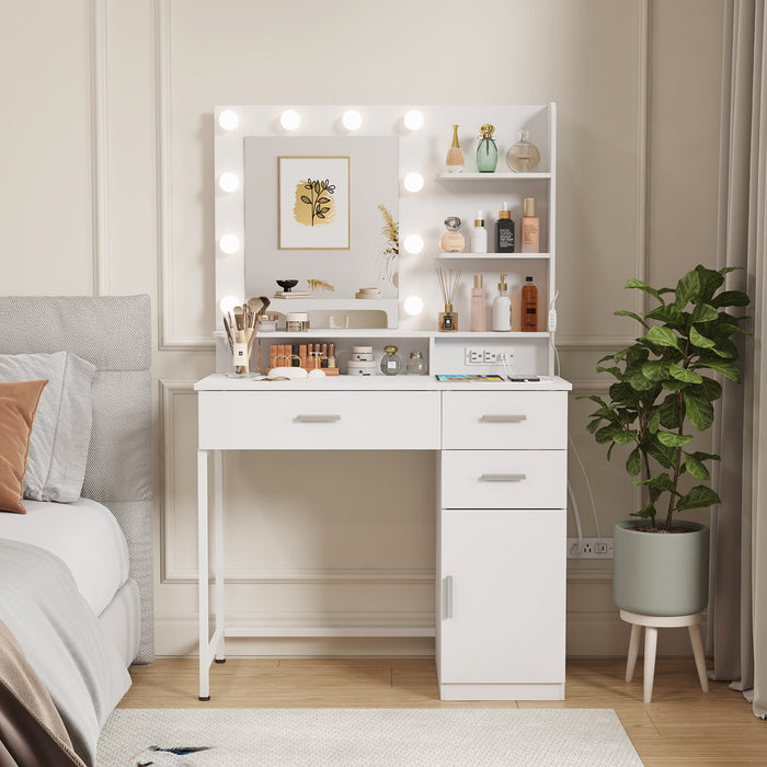 Lifewit Vanity Desk Set With Mirror And Lights