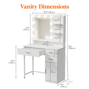 Lifewit Vanity Desk Set With Mirror And Lights
