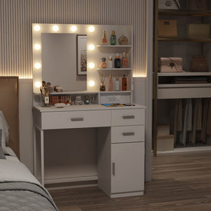 Lifewit Vanity Desk Set With Mirror And Lights