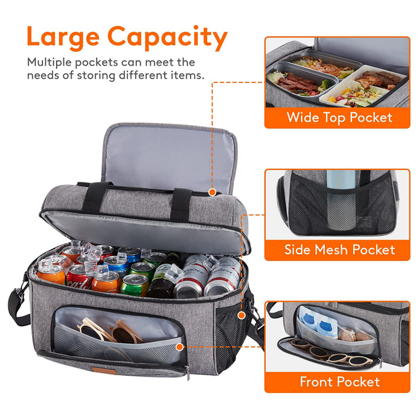 Lifewit Collapsible Cooler Bag Insulated Soft Cooler Portable Double Decker  Cooler Tote for Trip/Picnic/Sports/Flight - China Cooler Bag and Organizer  Bag price