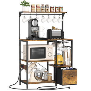 Lifewit Baker's Rack, Kitchen Microwave Stand with Storage, Coffee Bar, Storage Shelf