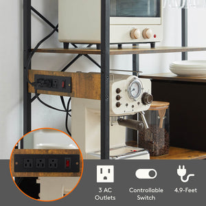 Lifewit Baker's Rack, Kitchen Microwave Stand with Storage, Coffee Bar, Storage Shelf