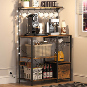 Lifewit Baker's Rack, Kitchen Microwave Stand with Storage, Coffee Bar, Storage Shelf