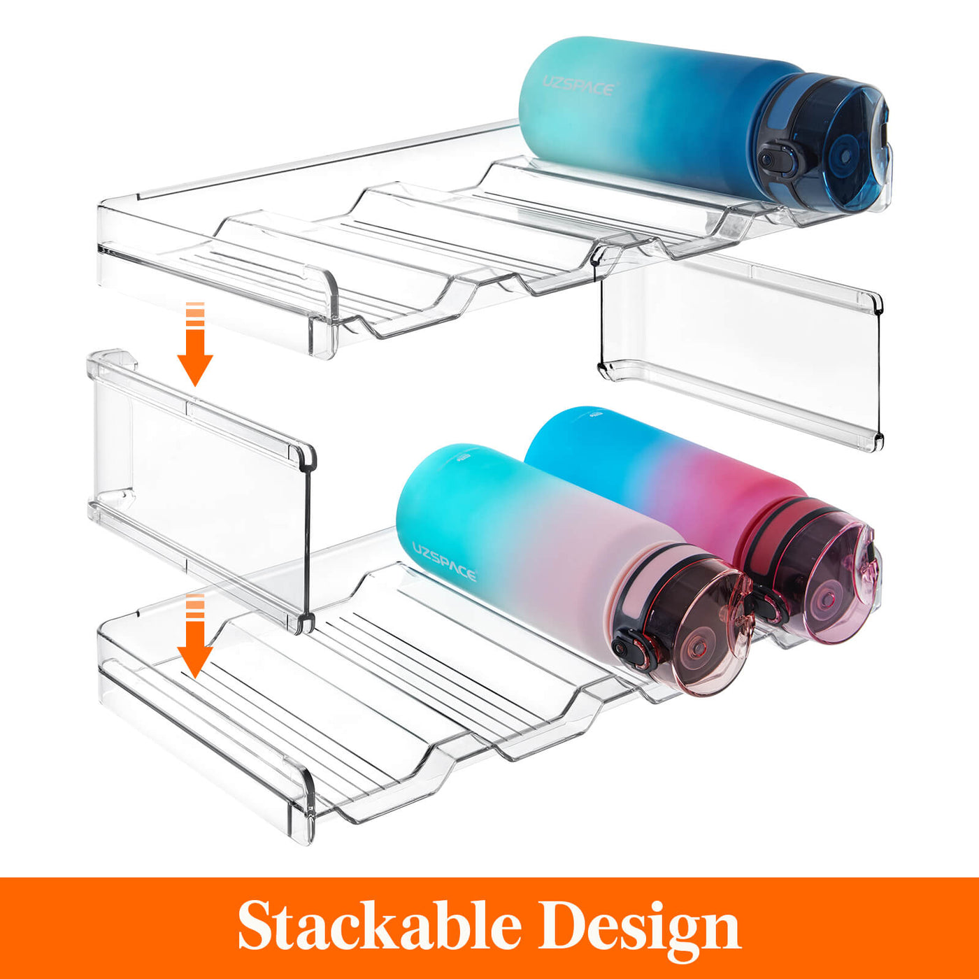 Plastic Tea Bag Organizer Bins Box, Tea Storage Container for