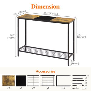 Lifewit Narrow Console Sofa Table for Living Room, Entryway, Hallway