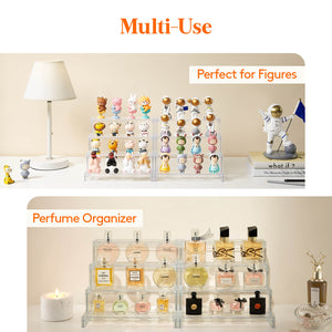 Lifewit Acrylic Display Stand, Perfume Organizer Shelf, Tiered Display Risers for Funko, Cupcake