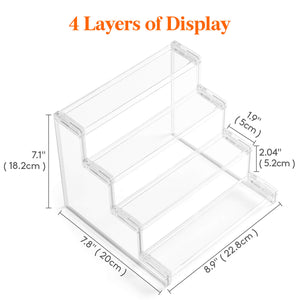 Lifewit Acrylic Display Stand, Perfume Organizer Shelf, Tiered Display Risers for Funko, Cupcake