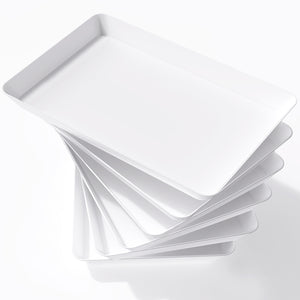 Lifewit Serving Tray Platters, Acrylic Food Lunch Tray for Party, Snack, Cookies, Dessert