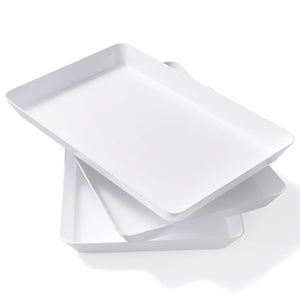 Lifewit Serving Tray Platters, Acrylic Food Lunch Tray for Party, Snack, Cookies, Dessert