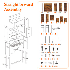 Lifewit Over-the-Toilet Storage Cabinet, Bathroom Organizer Shelf Rack, Bathroom Space Saver