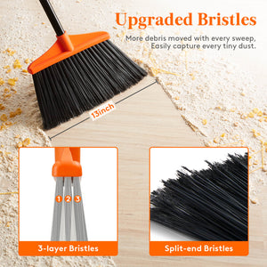 Lifewit Outdoor Sweeping Broom, Heavy Duty Angle Dust Broom