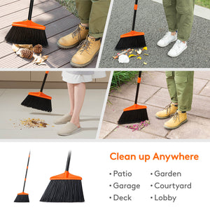 Lifewit Outdoor Sweeping Broom, Heavy Duty Angle Dust Broom