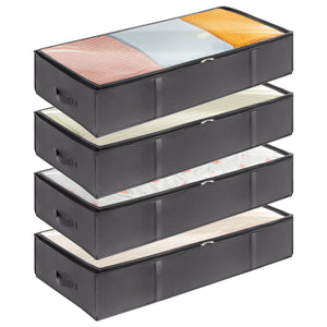 Lifewit Under Bed Storage Organizer Bins, Storage Bags Containers, 90L, 4 Packs