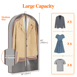 Lifewit Hanging Garment Bag, Clear Suit Cover Bag, Dress Bag for Travel