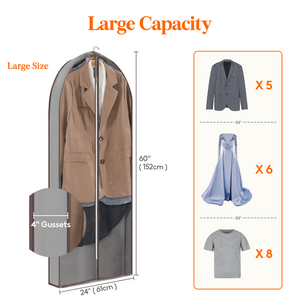 Lifewit Hanging Garment Bag, Clear Suit Cover Bag, Dress Bag for Travel